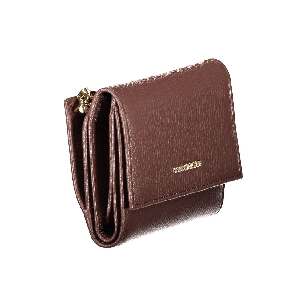 Coccinelle Metallic Soft Leather Cardholder Wallet - Brown