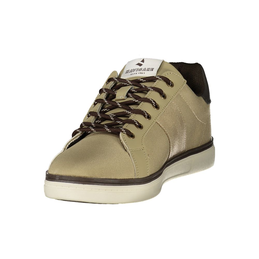 Navigare Beige Polyester Men's Sneaker