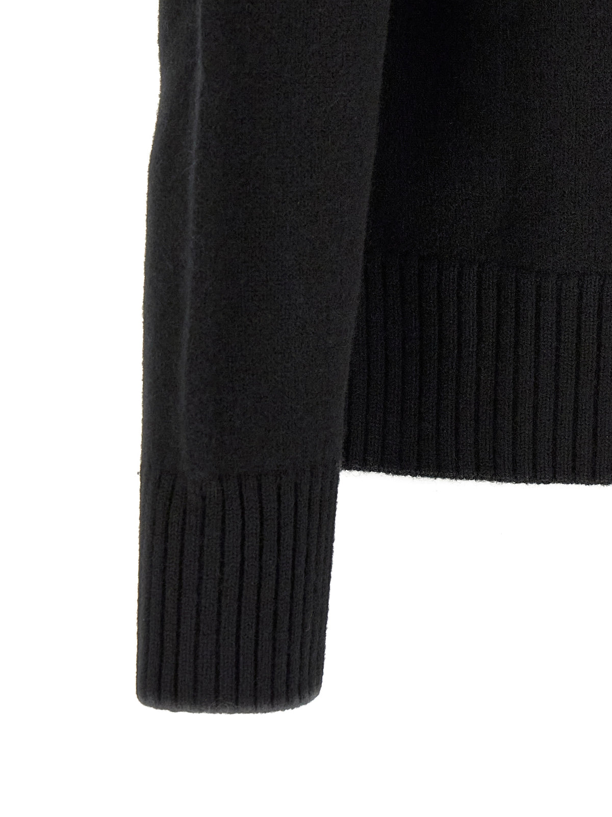 Ami Paris Black Wool Cardigan