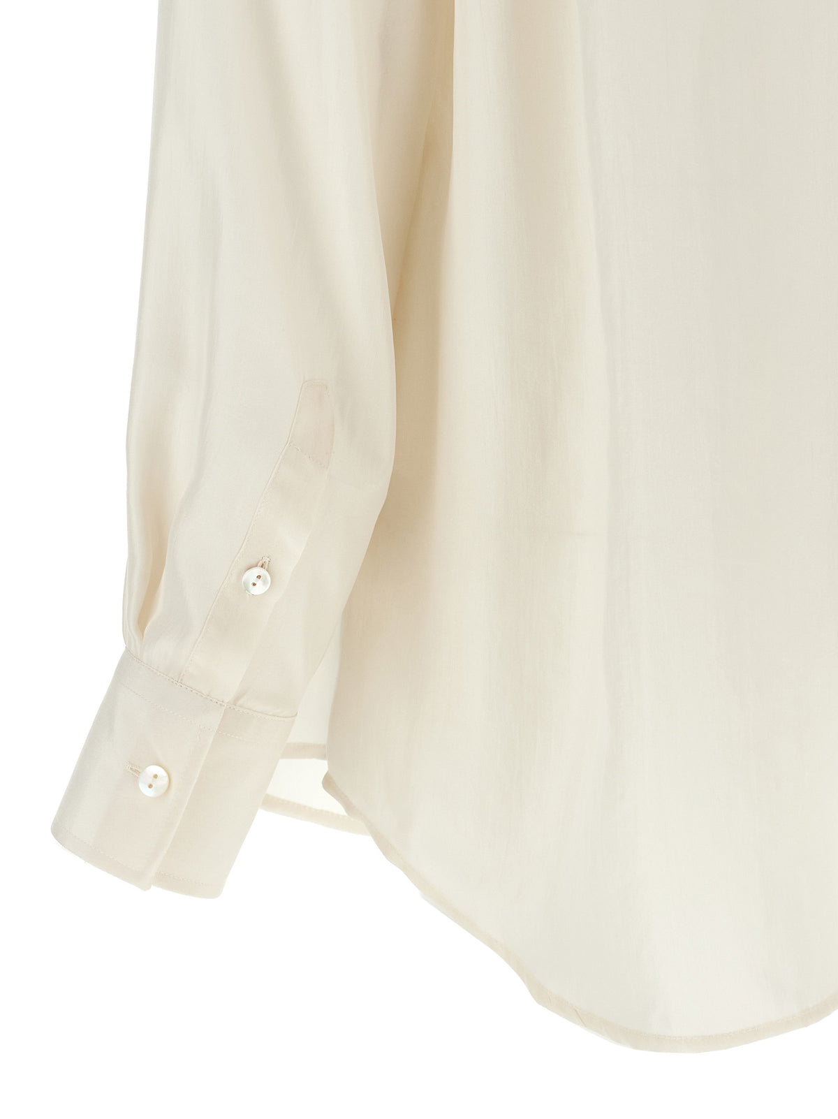 XACUS White Silk Blouse