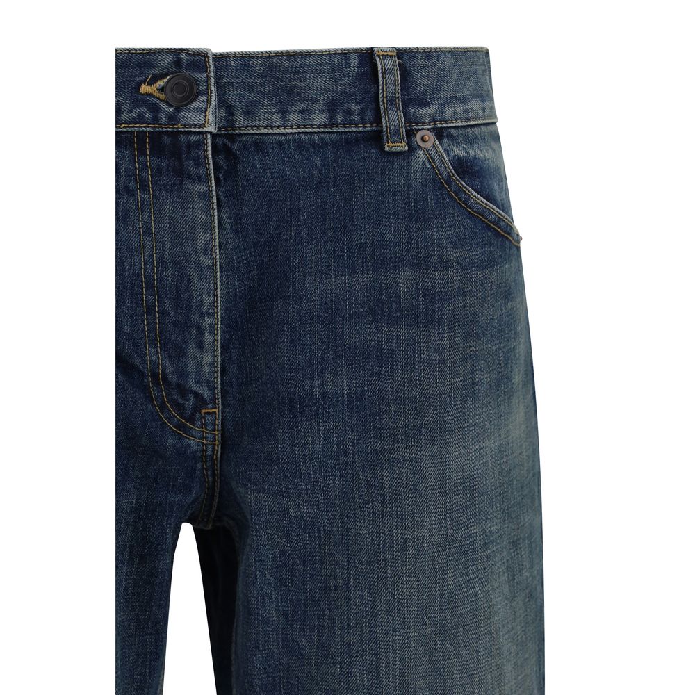 The Row Blue Cotton Relaxed Fit Jeans