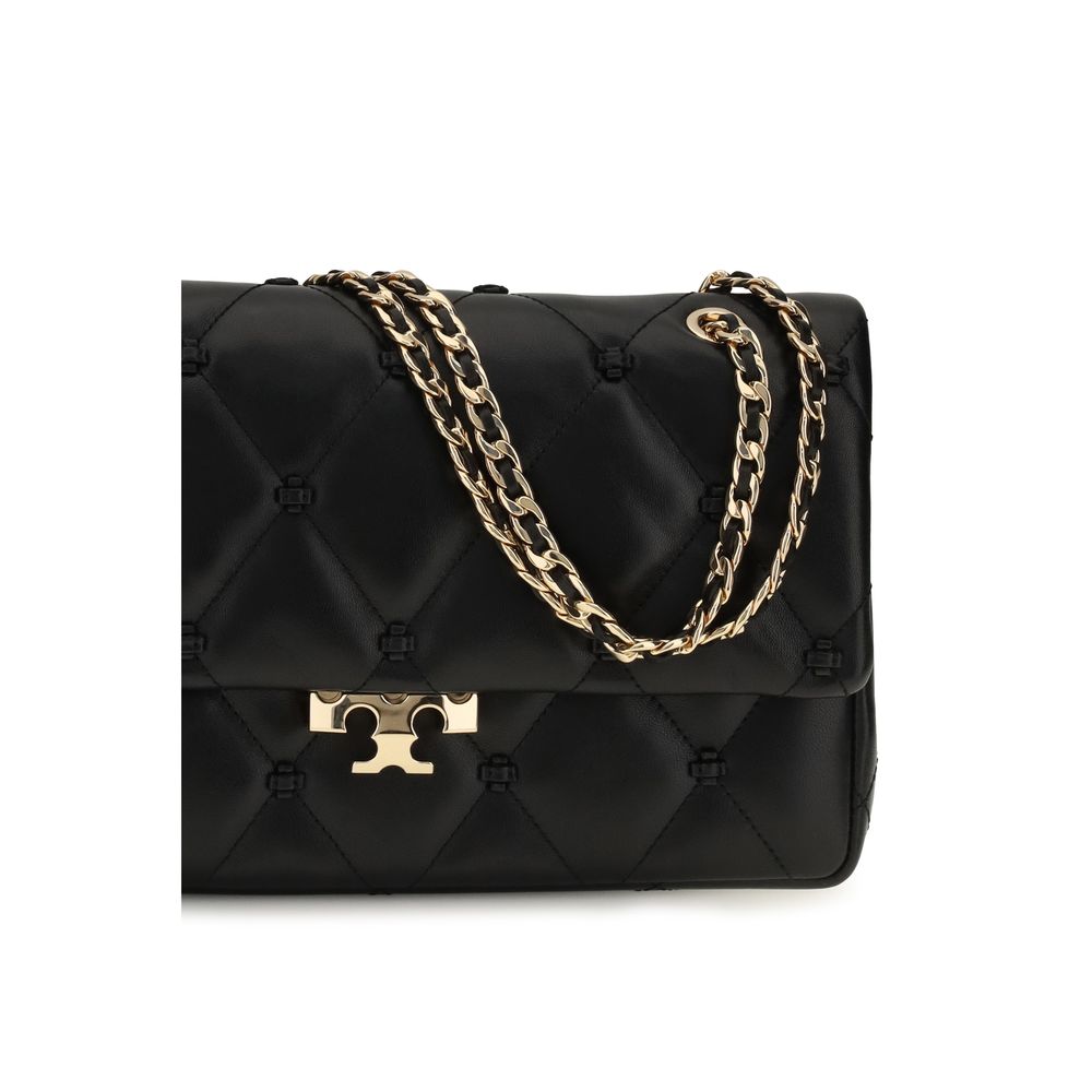 Tory Burch Black Lamb Ovis Aries Shoulder Bag