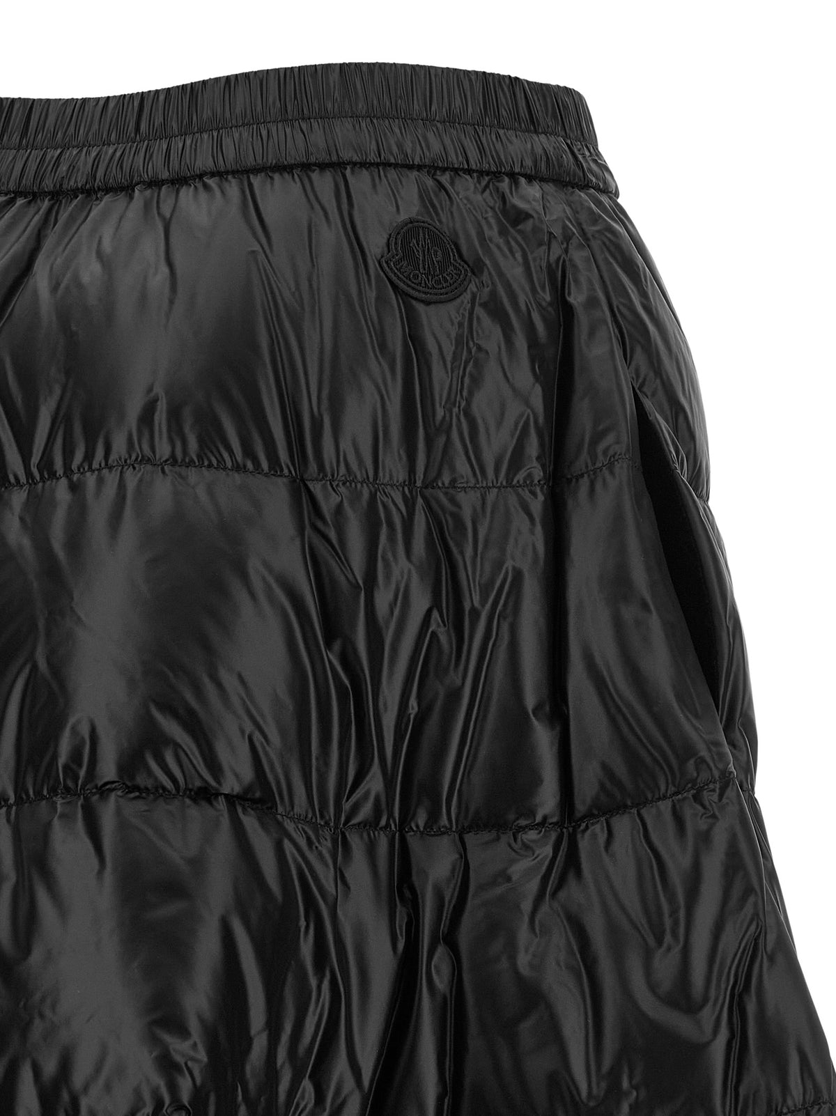 Moncler Black Polyamide Midi Skirt