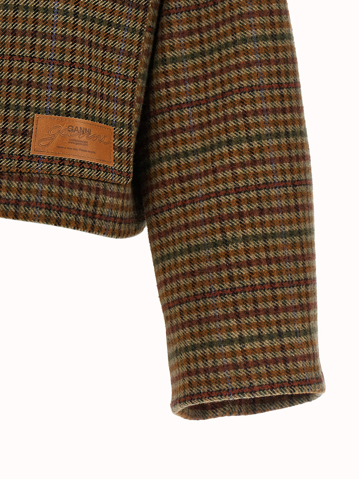 Ganni Brown Wool Full-Length Jacket