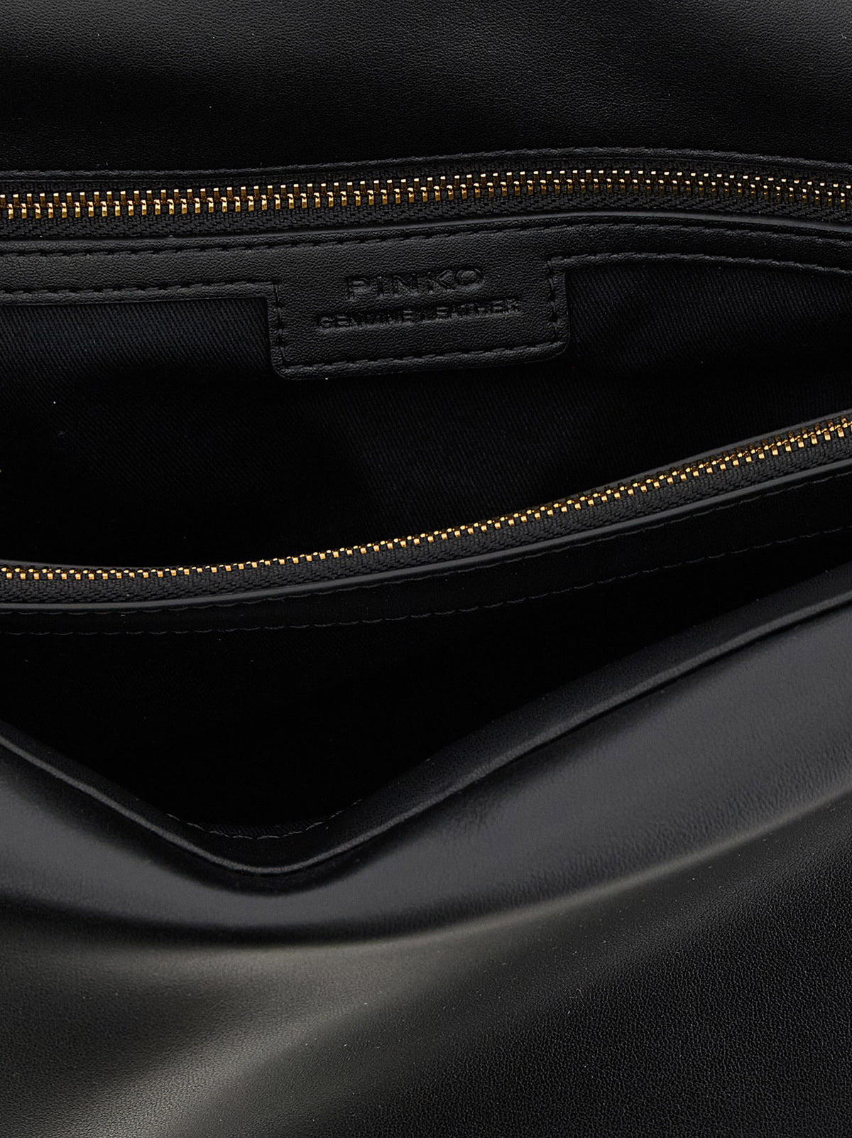 PINKO Black Lamb Leather Crossbody Bag