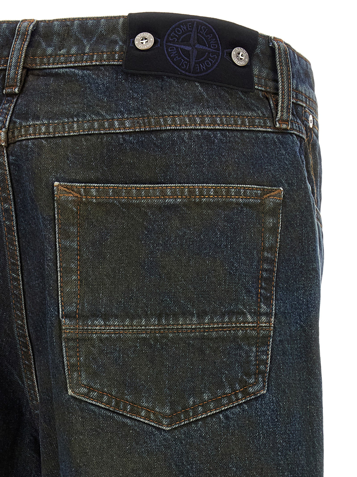 Stone Island Blue Cotton Jeans Denim
