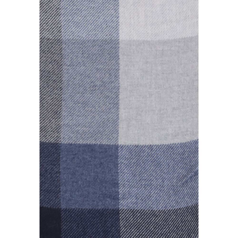 Brunello Cucinelli Cashmere Wool Fringes Scarf - Gray Patterned