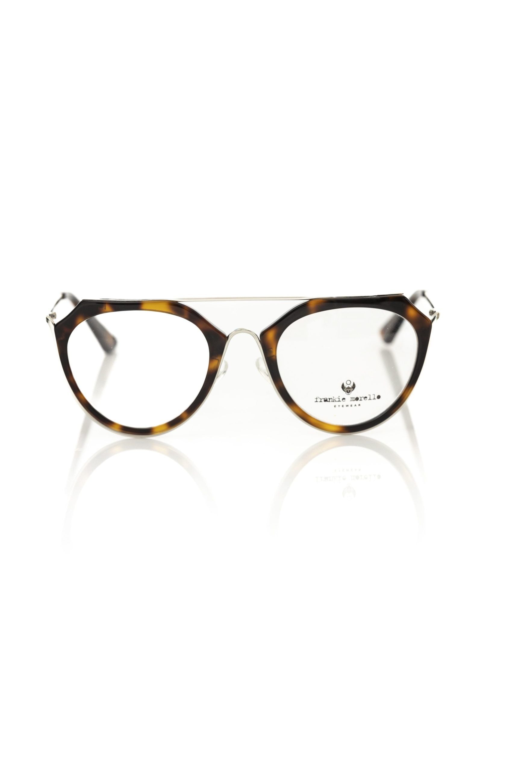 Frankie Morello Brown Metallic Women\'s Eyeglass Women\'s Frame Frankie Morello Aviator Coral Profile Chic Eyeglasses main image 3