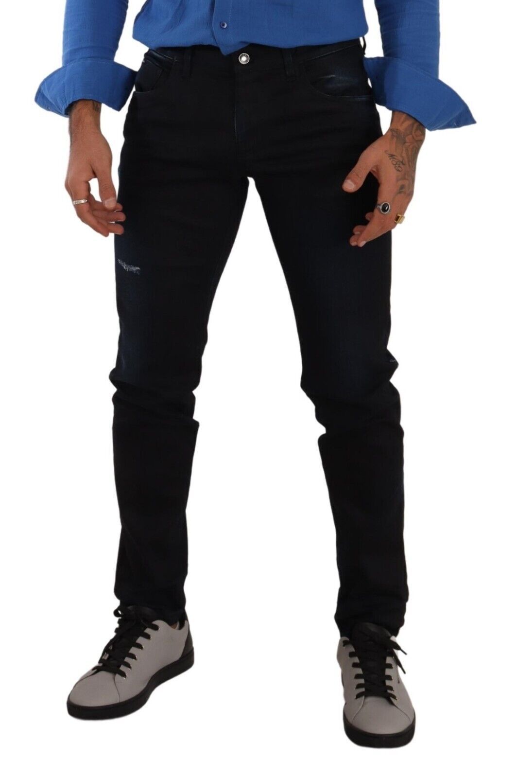 Blue Cotton Stretch Skinny Denim Trouser Jeans