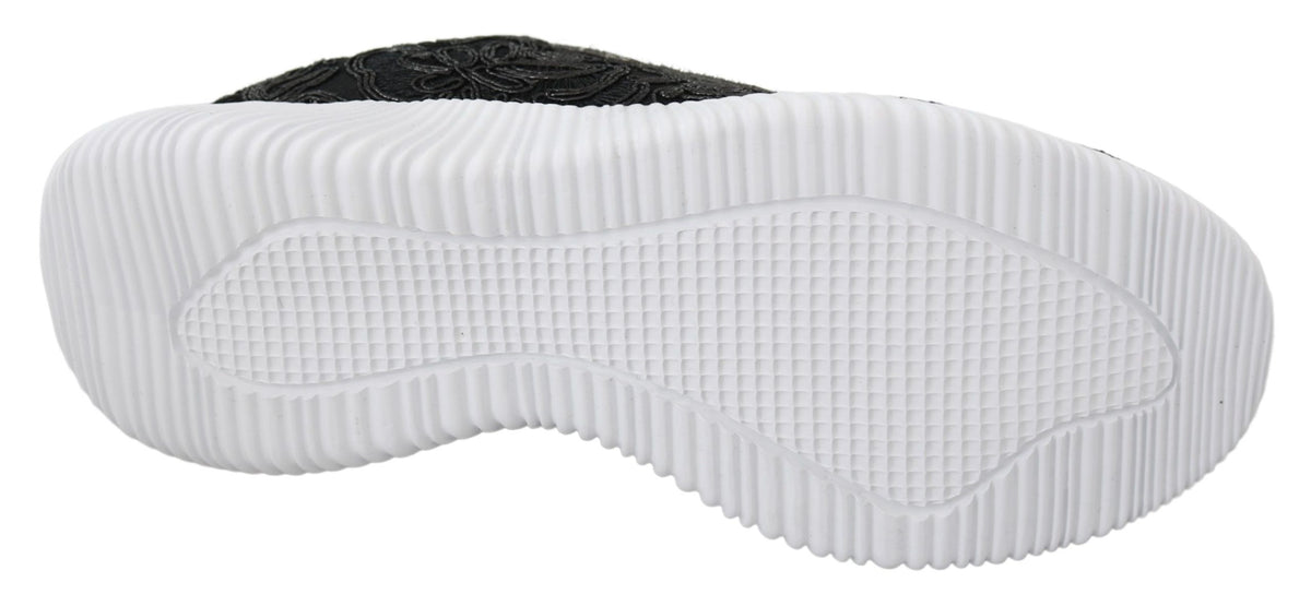 Plein Sport Women's Athletic Polyester & Rubber Sneakers - Black