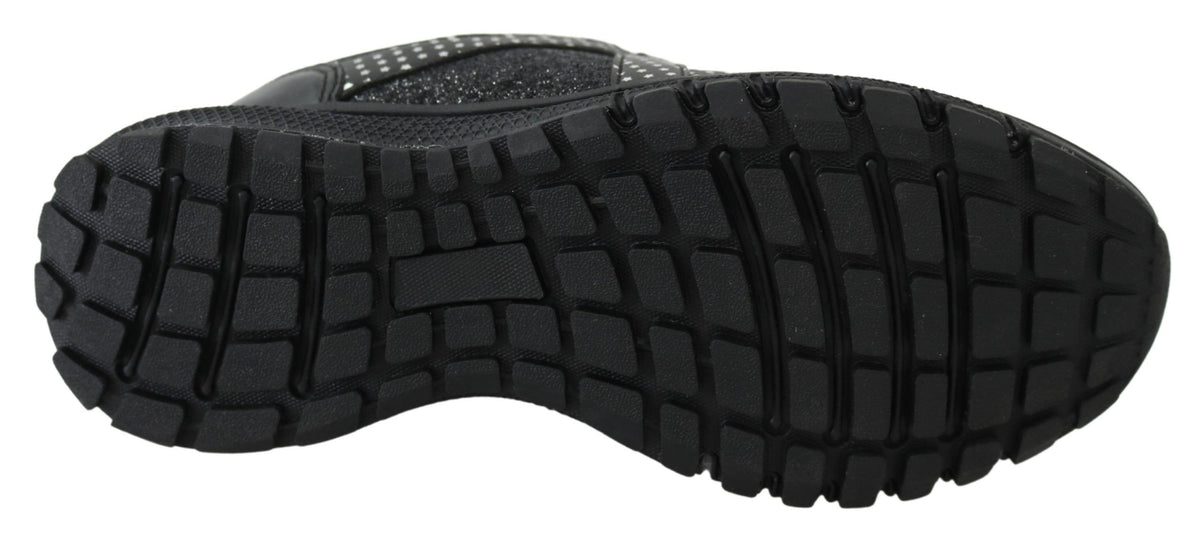 Athletic Sneakers by Plein Sport for women in polyester & rubber black showcases an impeccable silhouette, defined by an impeccable athletic style design that perfectly captures the essence of the Women's Athletic Polyester & Rubber Sneakers.