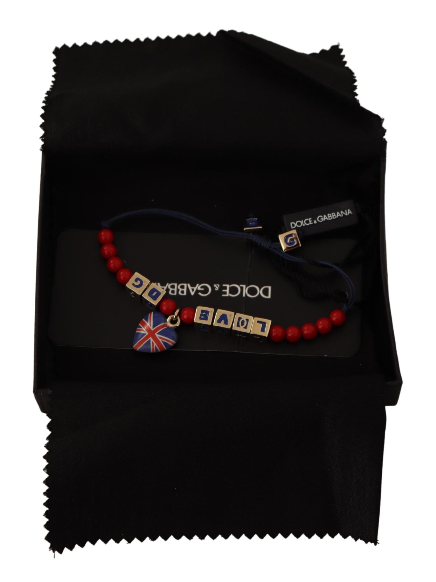 DG Red Blue Beaded DG LOVES LONDON Flag Branded Bracelet
