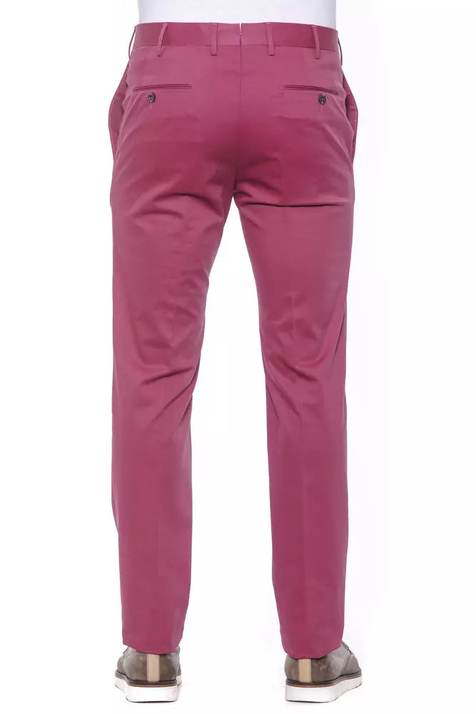 Fuchsia Cotton PT Torino Men's Trousers