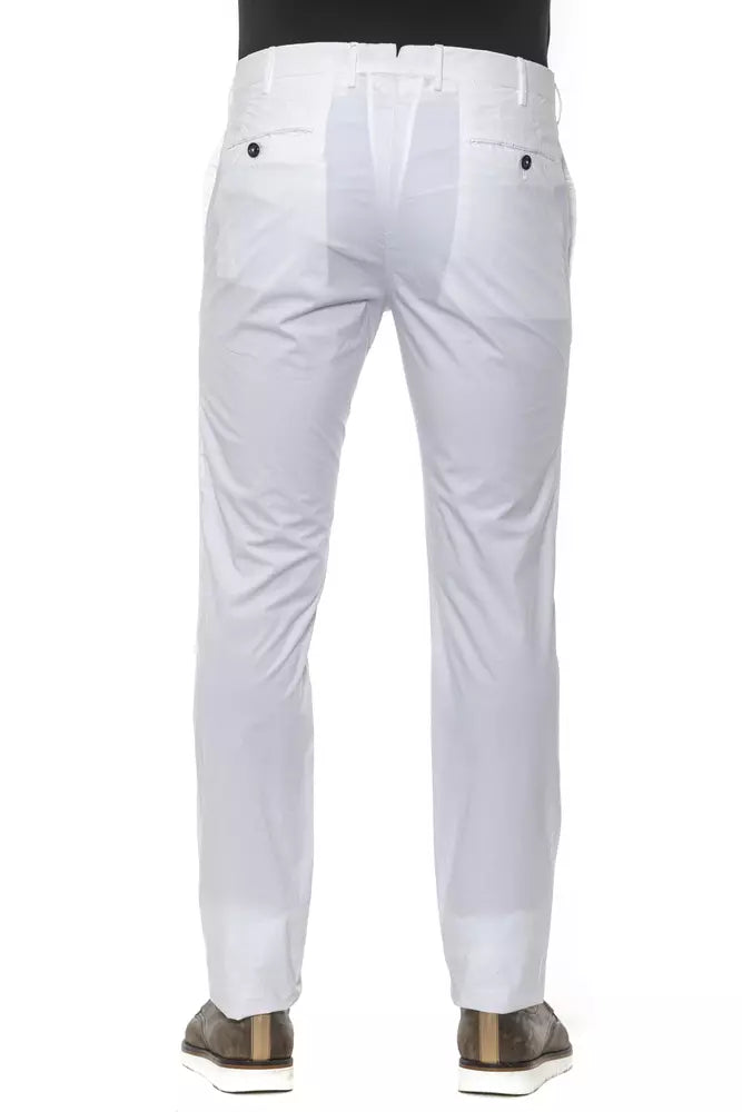 White Cotton PT Torino Super Slim Men’s Trousers