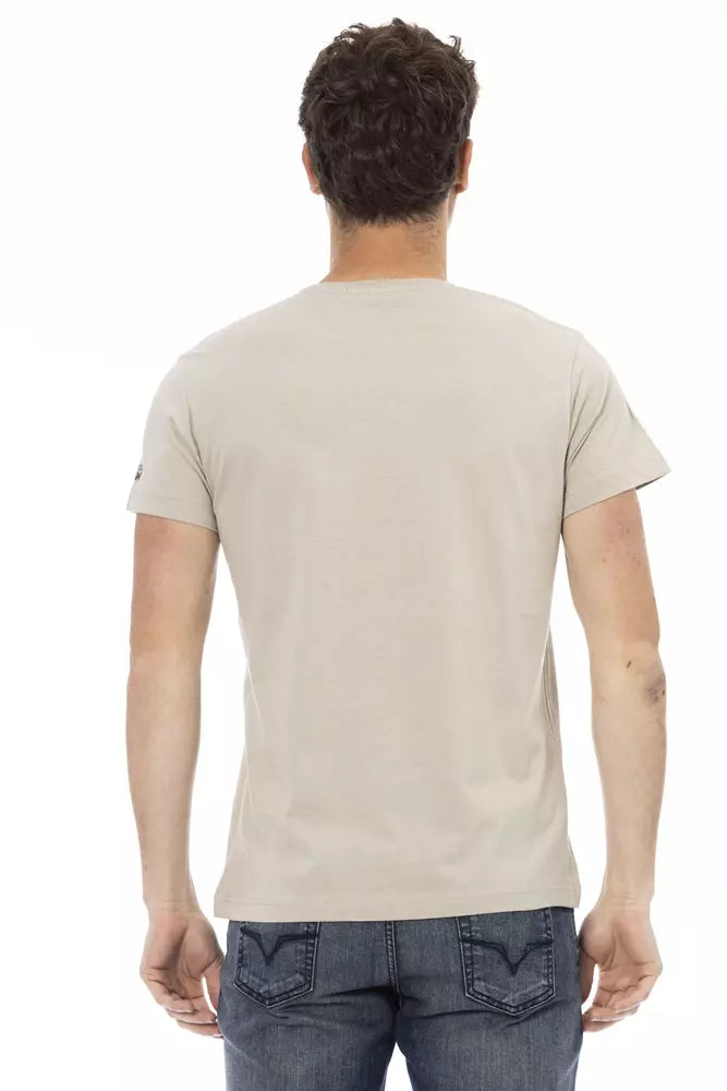 Trussardi Action Men's Beige Cotton T-Shirt