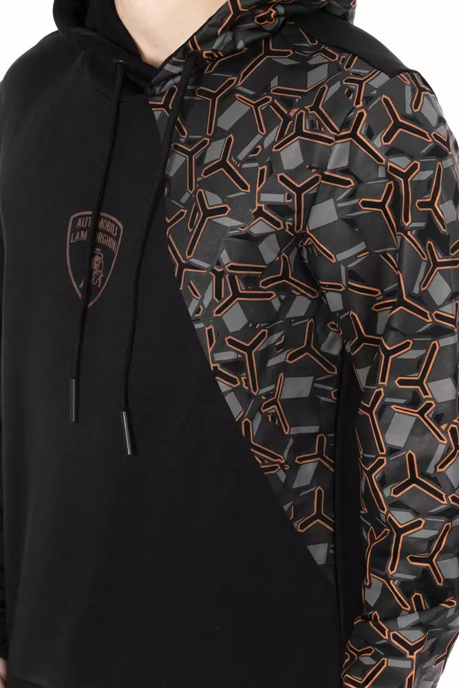 Automobili Lamborghini Men's Cotton Sweatshirt Hoodie - Black