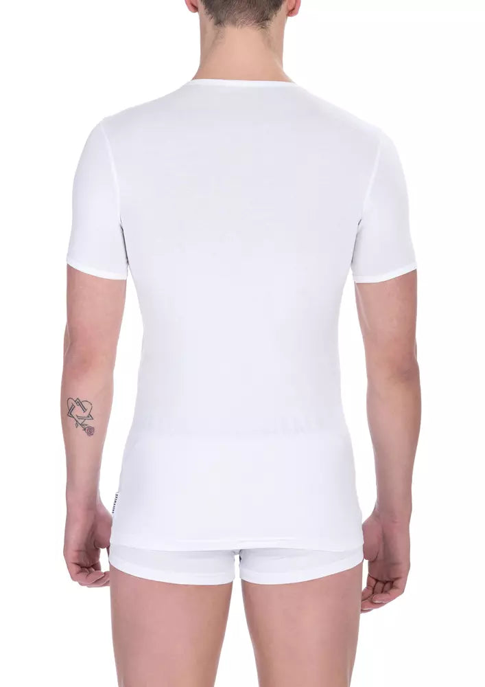 Bikkembergs Men's White Cotton T-Shirt