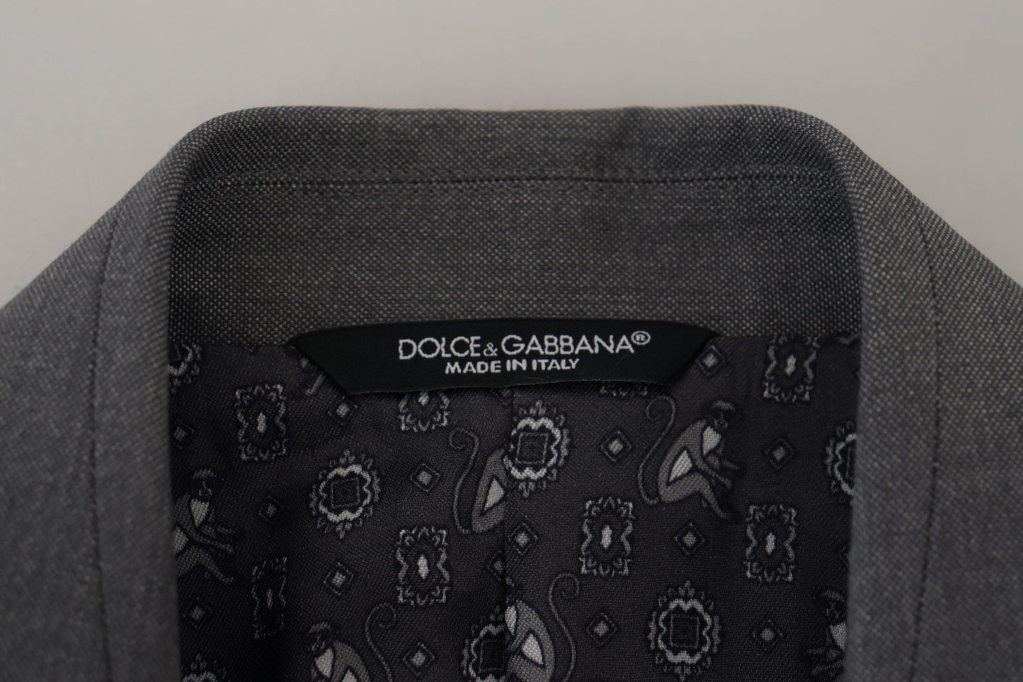 Dolce & Gabbana Men's Gray Wool Silk Slim Fit Jacket Blazer
