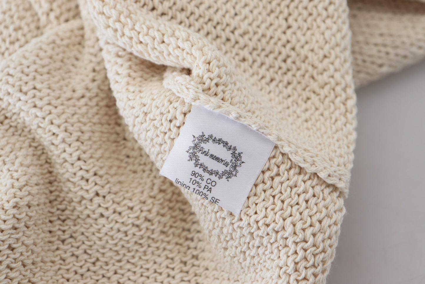 Pink Memories Beige Cotton Blend Sleeveless Round Neck Tank Top