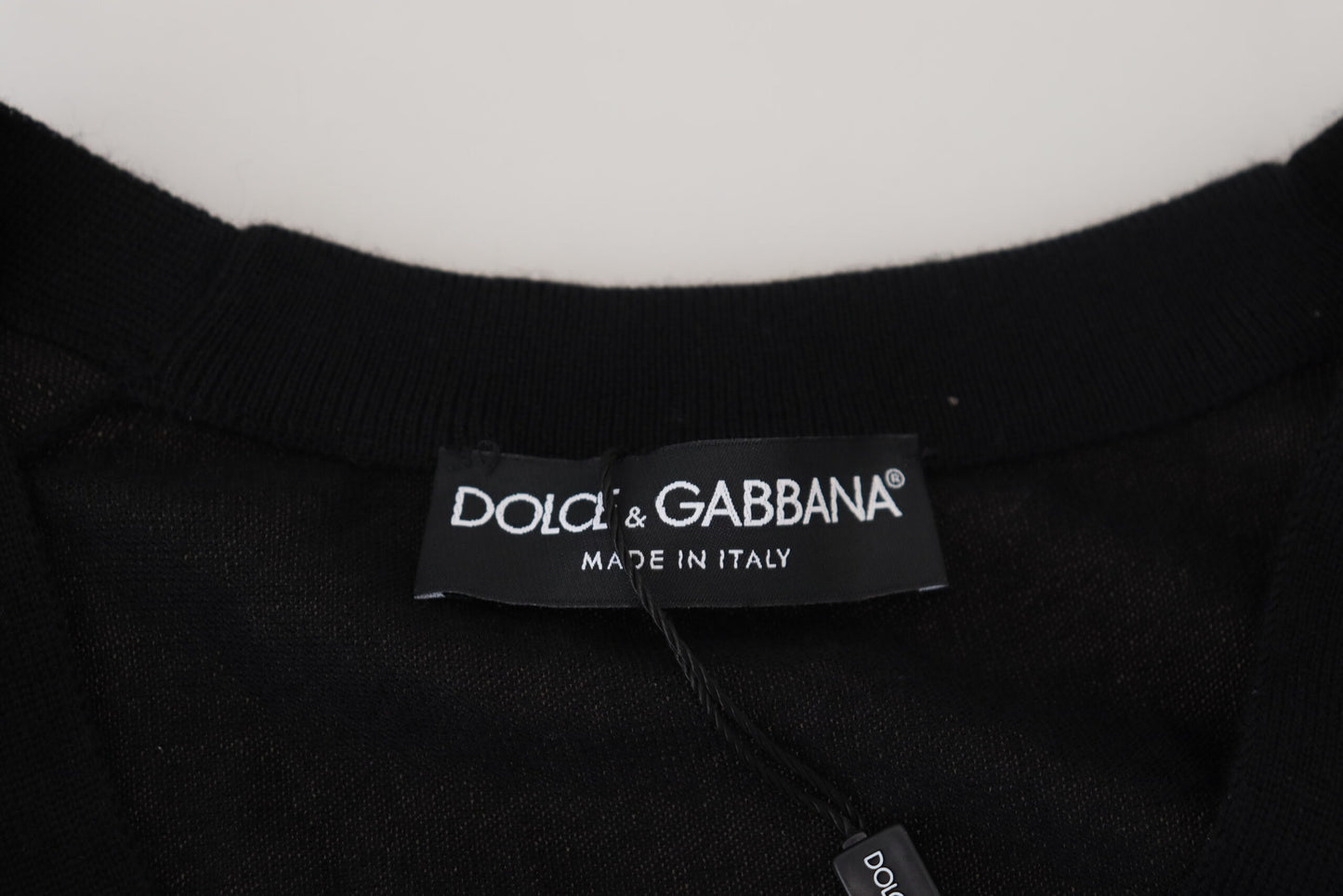 Dolce & Gabbana Men's Black Cashmere Button Down Cardigan Sweater