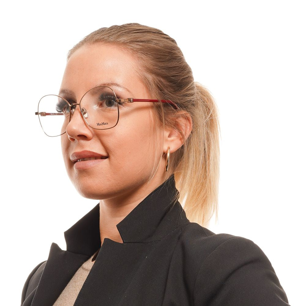 Eyeglasses Frames by Max Mara for women in bronze showcases a refined full-frame frame design with a refined bronze coloured frame finish for a refined and sophisticated look.