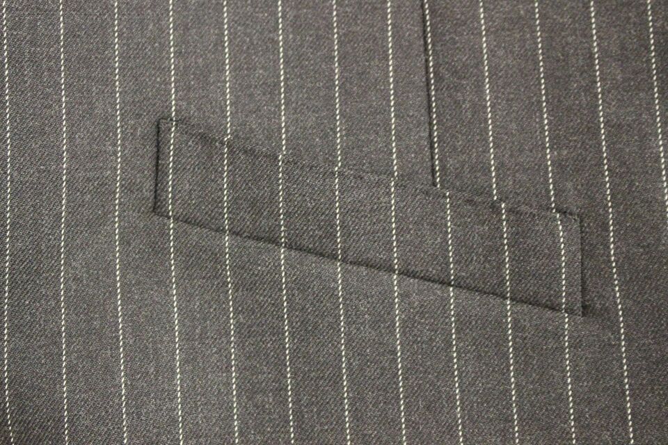 Dolce & Gabbana Men's Single Breasted Wool Vest - Gray Striped