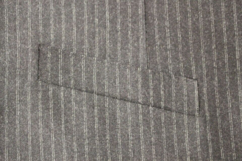 Dolce & Gabbana Men's Single Breasted Wool Vest - Gray Striped
