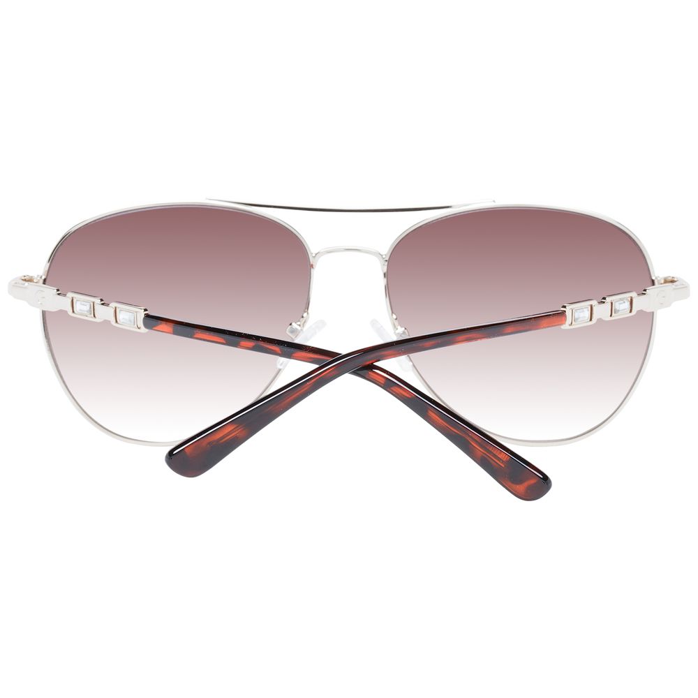 Guess Aviator Gradient Dark-Tint Metal Sunglasses - Silver