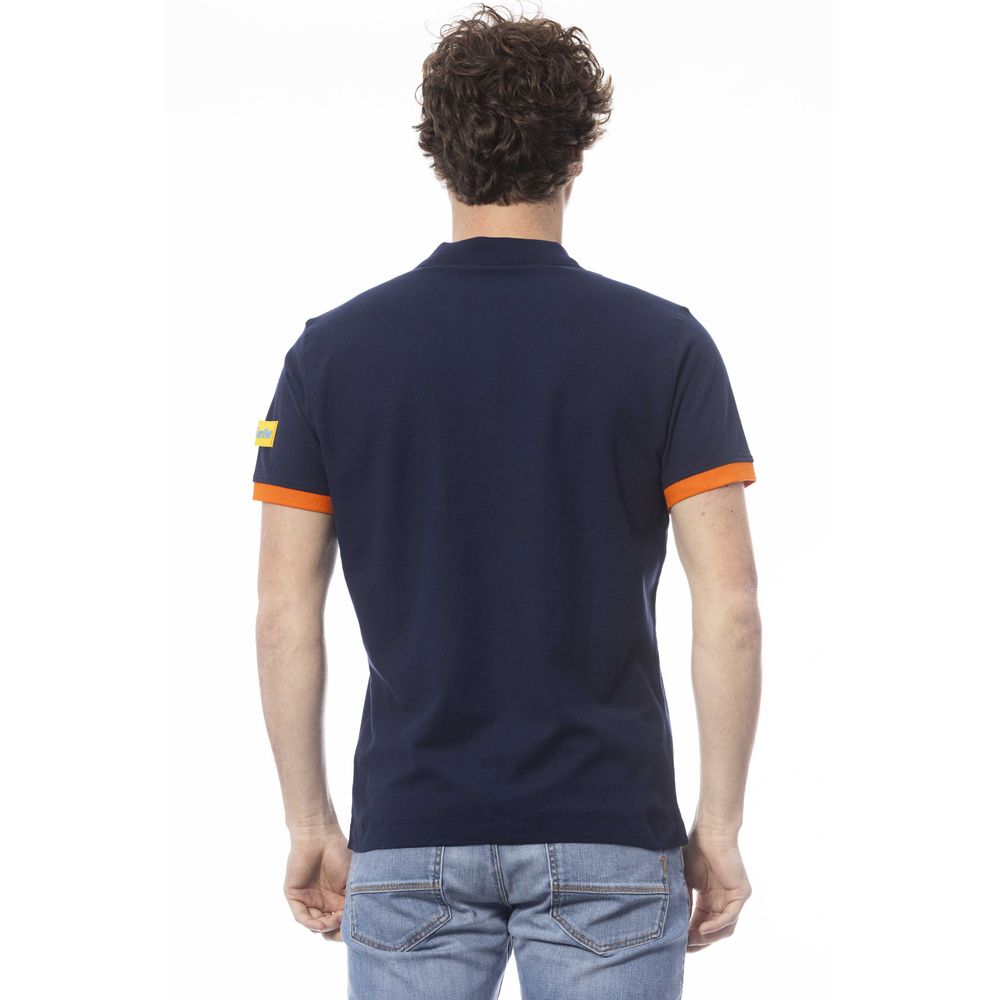 Blue Cotton Polo Shirt