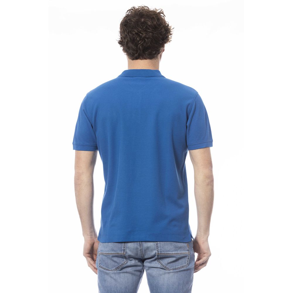 Blue Cotton Polo Shirt