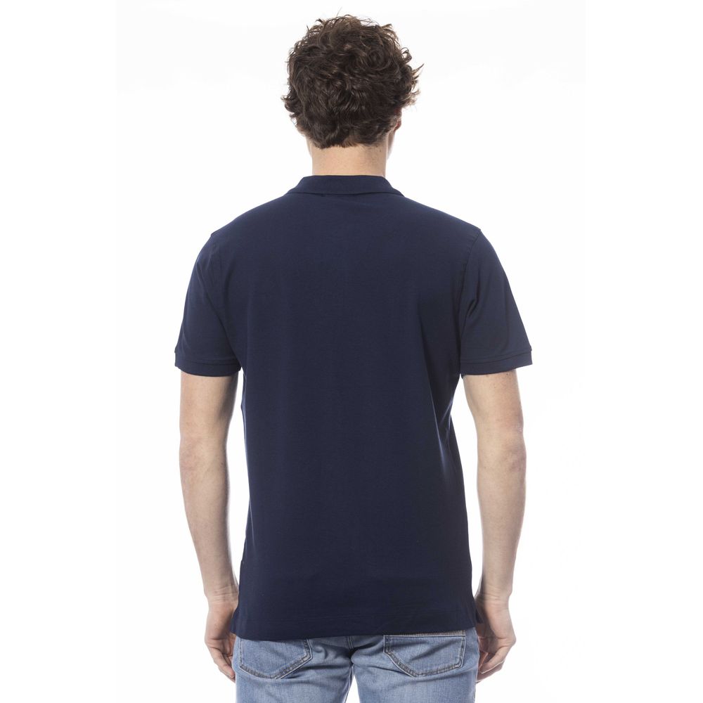 Blue Cotton Polo Shirt