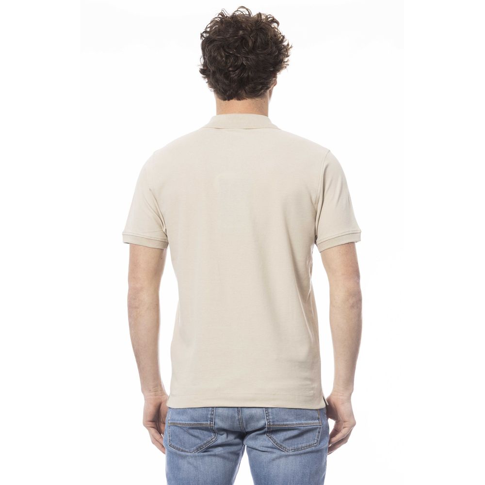 Beige Cotton Polo Shirt
