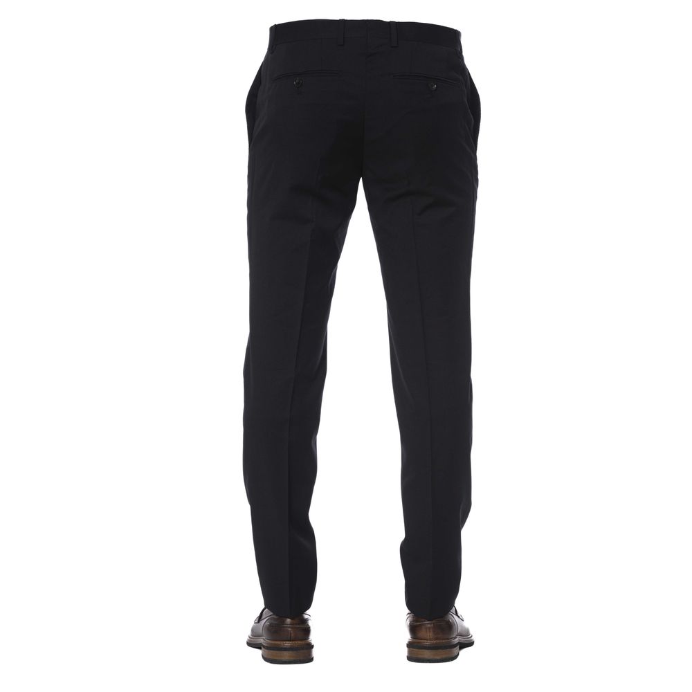 Trussardi Men's Black Virgin Wool Trousers