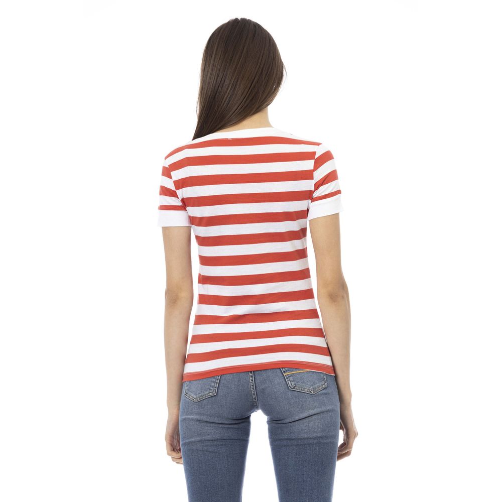 Multicolor Cotton Short Sleeve Round Neck T-Shirt