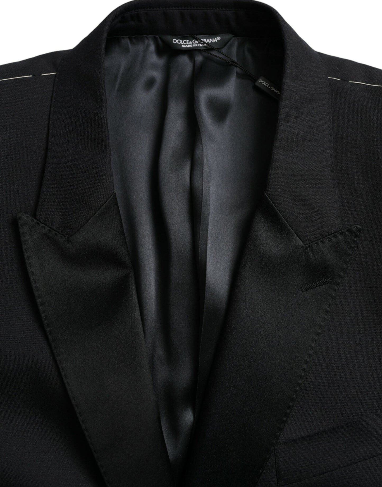 Dolce & Gabbana Men's Single Breasted Virgin Wool Silk & Viscose Blazer - Blue