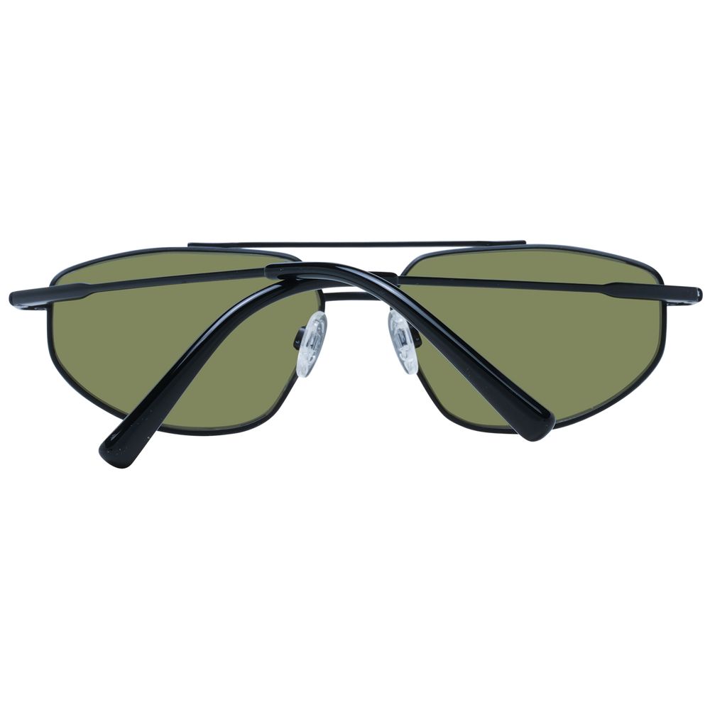 Serengeti Aviator Photochromatic Polarized Dark-Tint Metal Sunglasses - Black