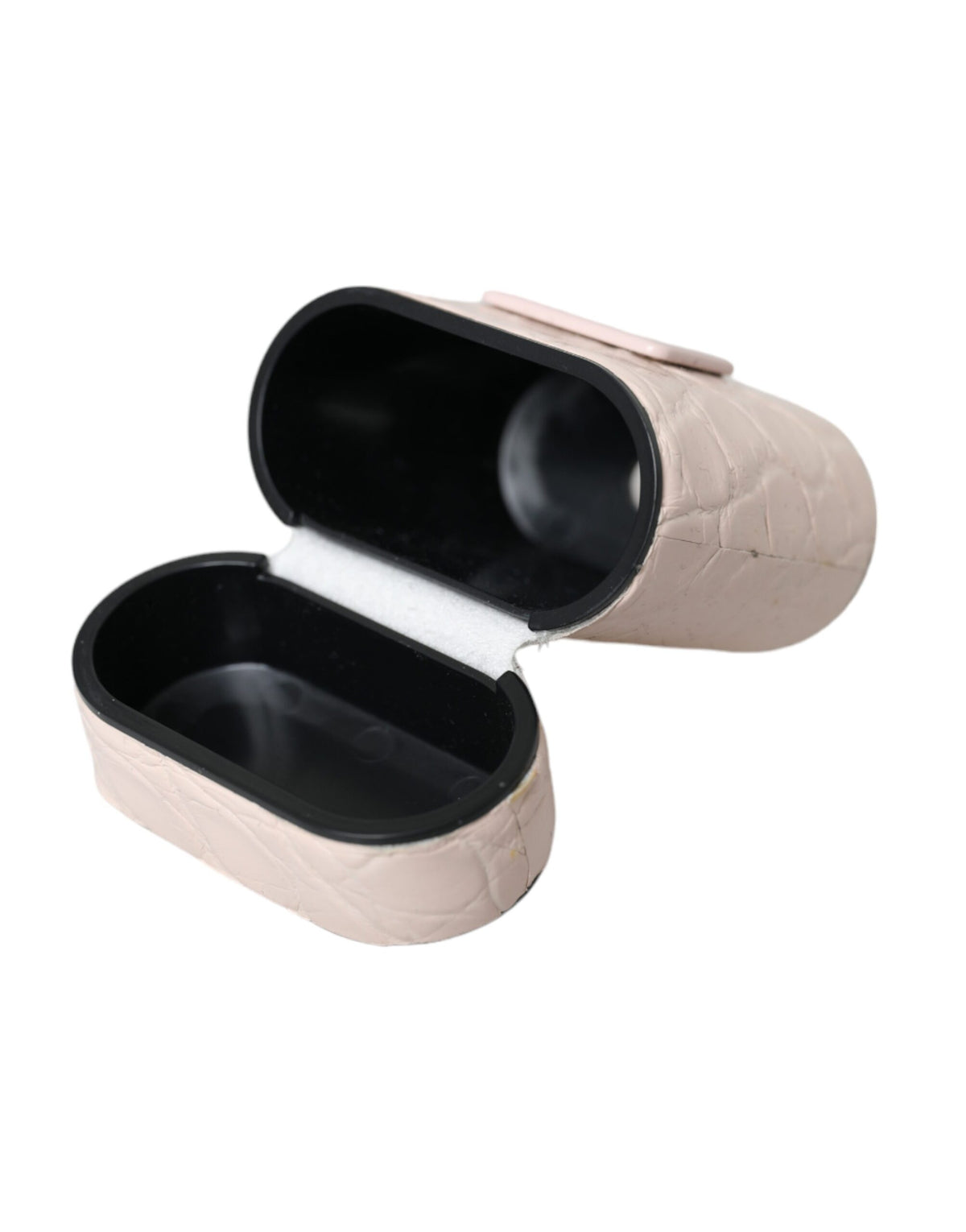 Dolce & Gabbana Metal Silicone & Caiman Leather Earbuds Carrying Case - Pink