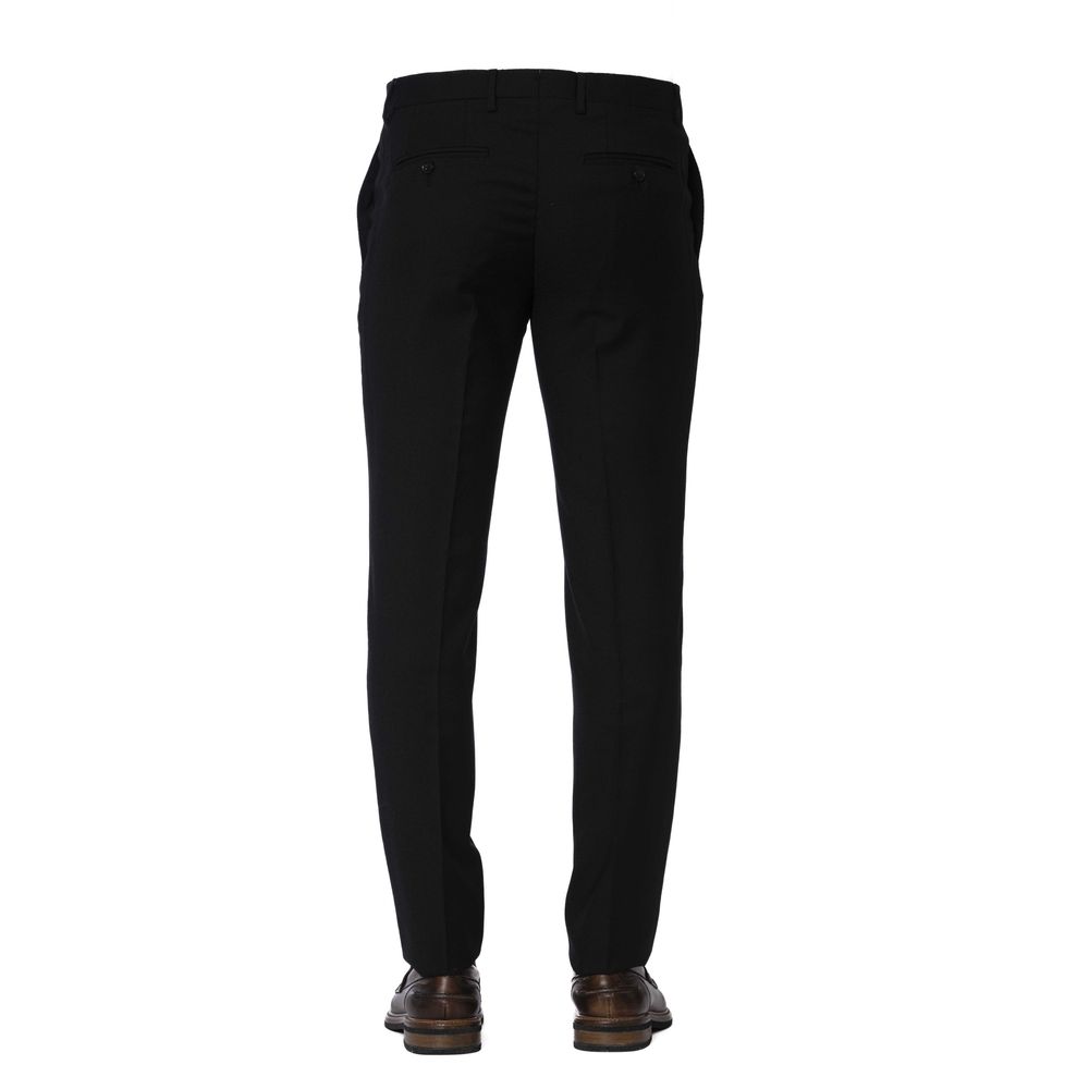 Trussardi Men's Black Polyester Trousers