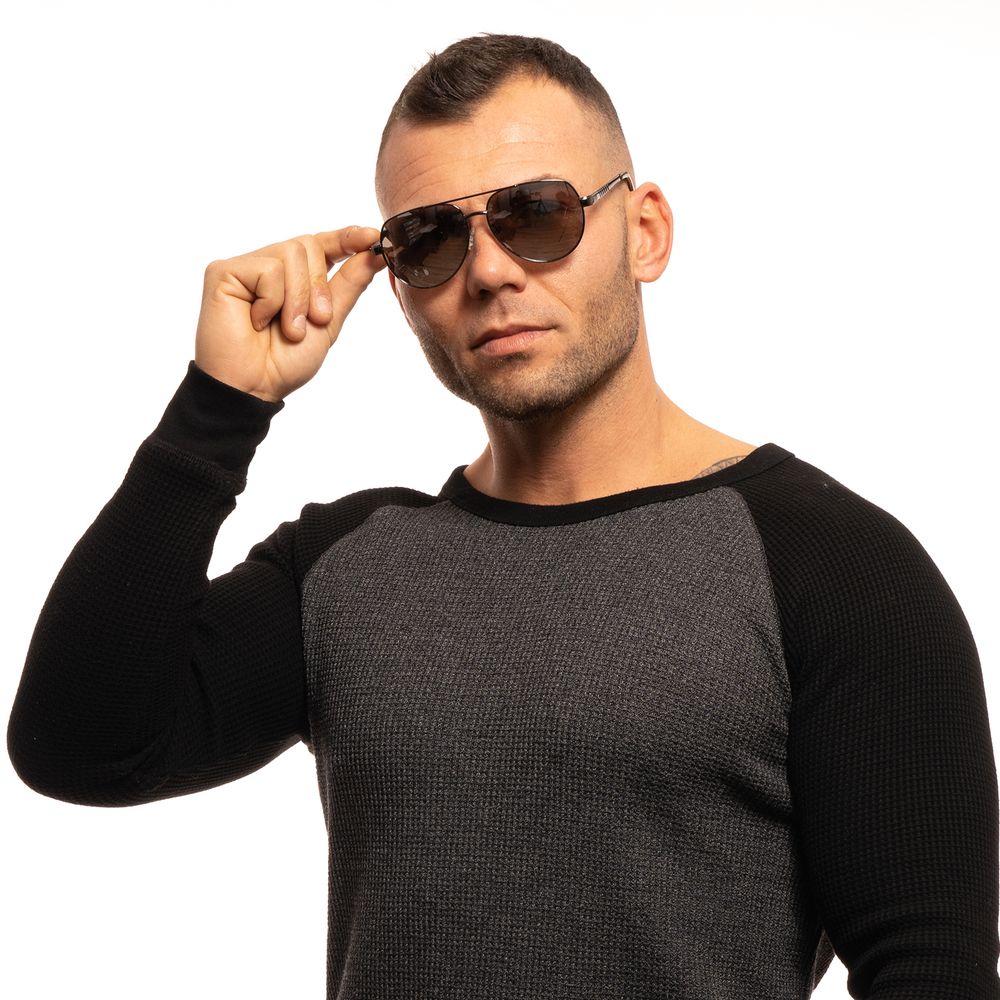 Guess Aviator Mirrored Dark-Tint Metal Sunglasses - Grey