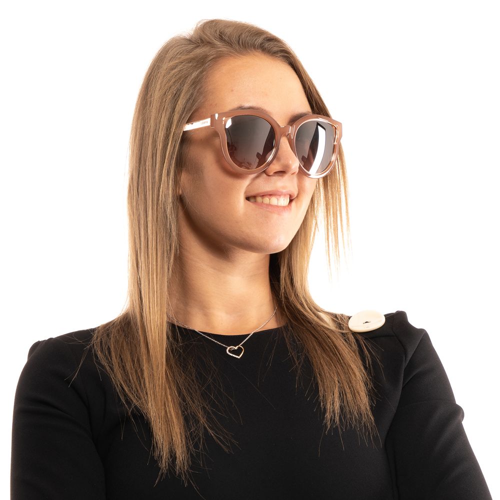 Guess Butterfly Mirrored Dark-Tint Metal Sunglasses - Brown