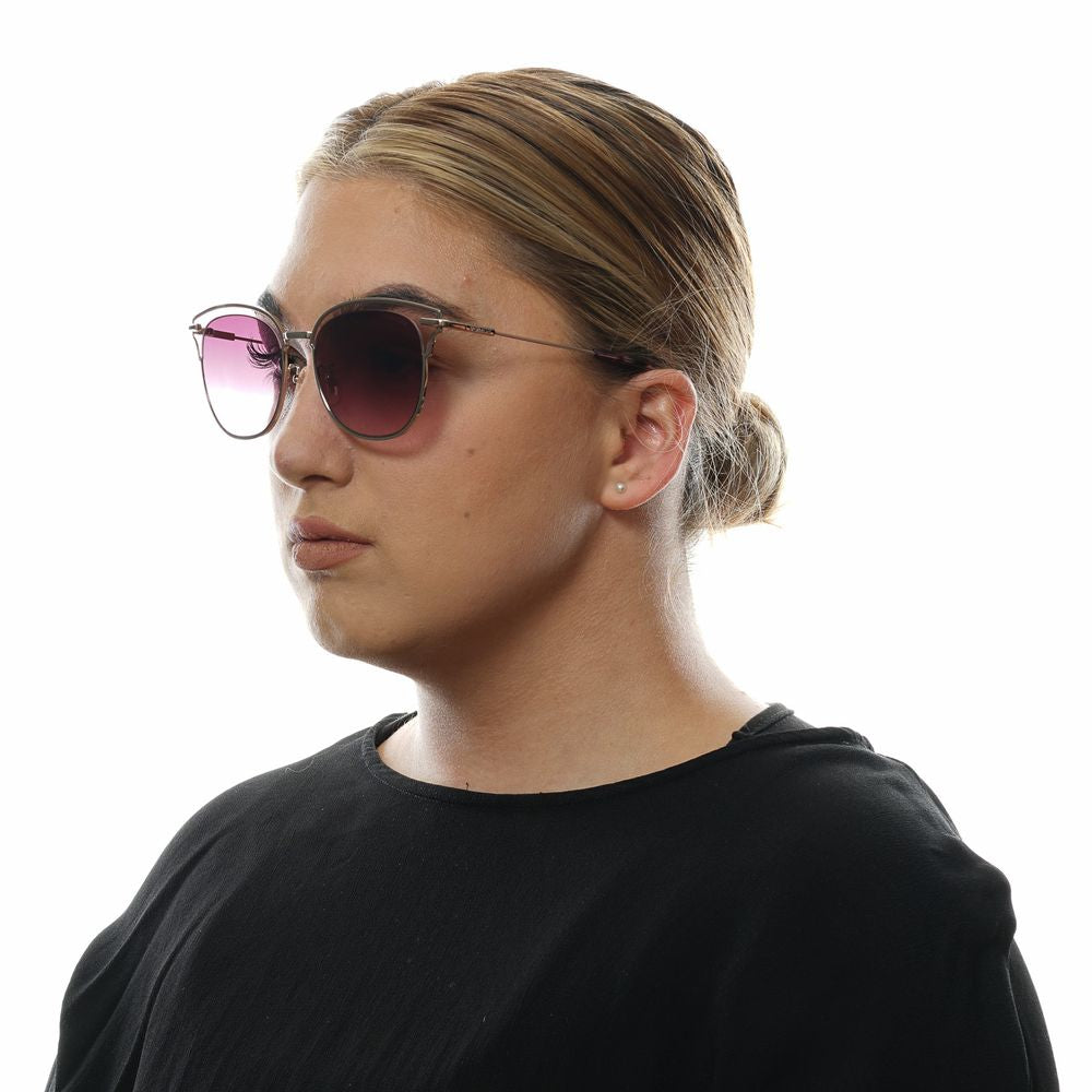 Police Butterfly Gradient Medium-Tint Metal Sunglasses - Burgundy