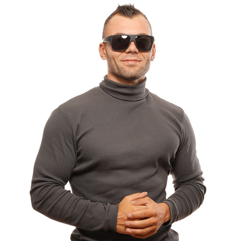 Bolle Rectangle Polarized Dark-Tint Plastic Sunglasses - Black