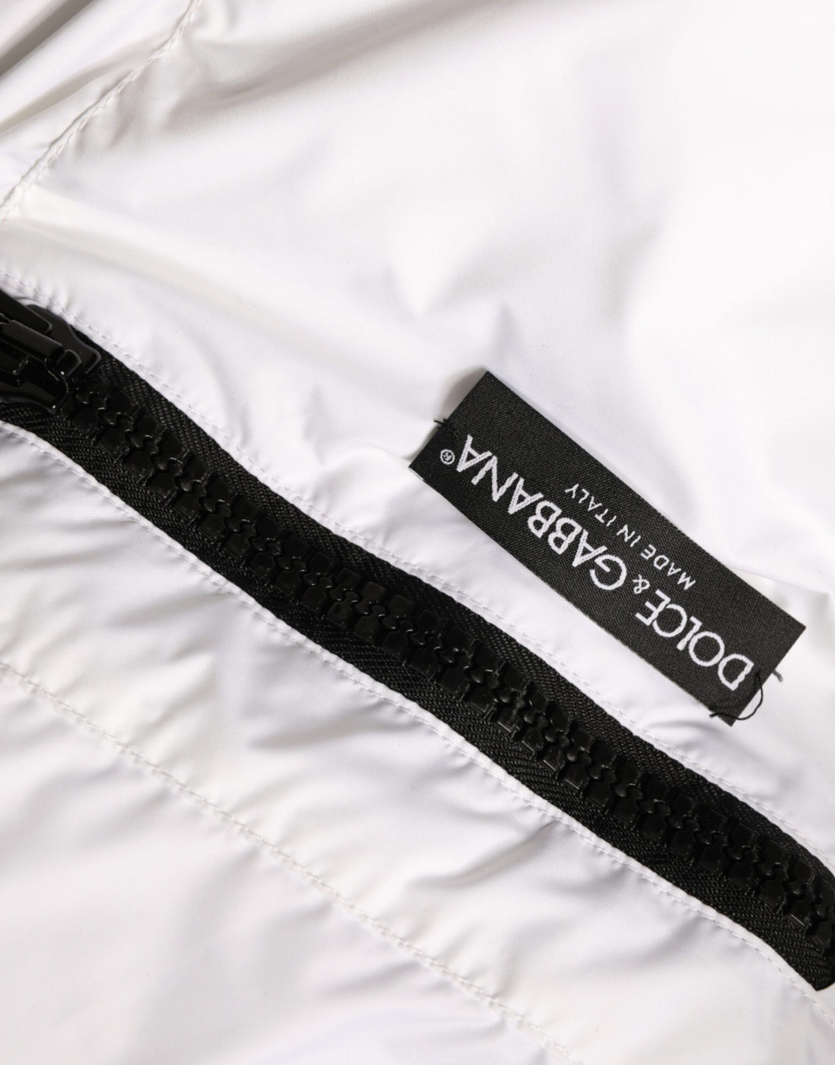 Dolce & Gabbana Women's White Puffer Quilted Full Zip Coat Jacket