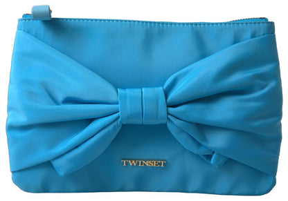 Elegant Silk Clutch with Bow Accent