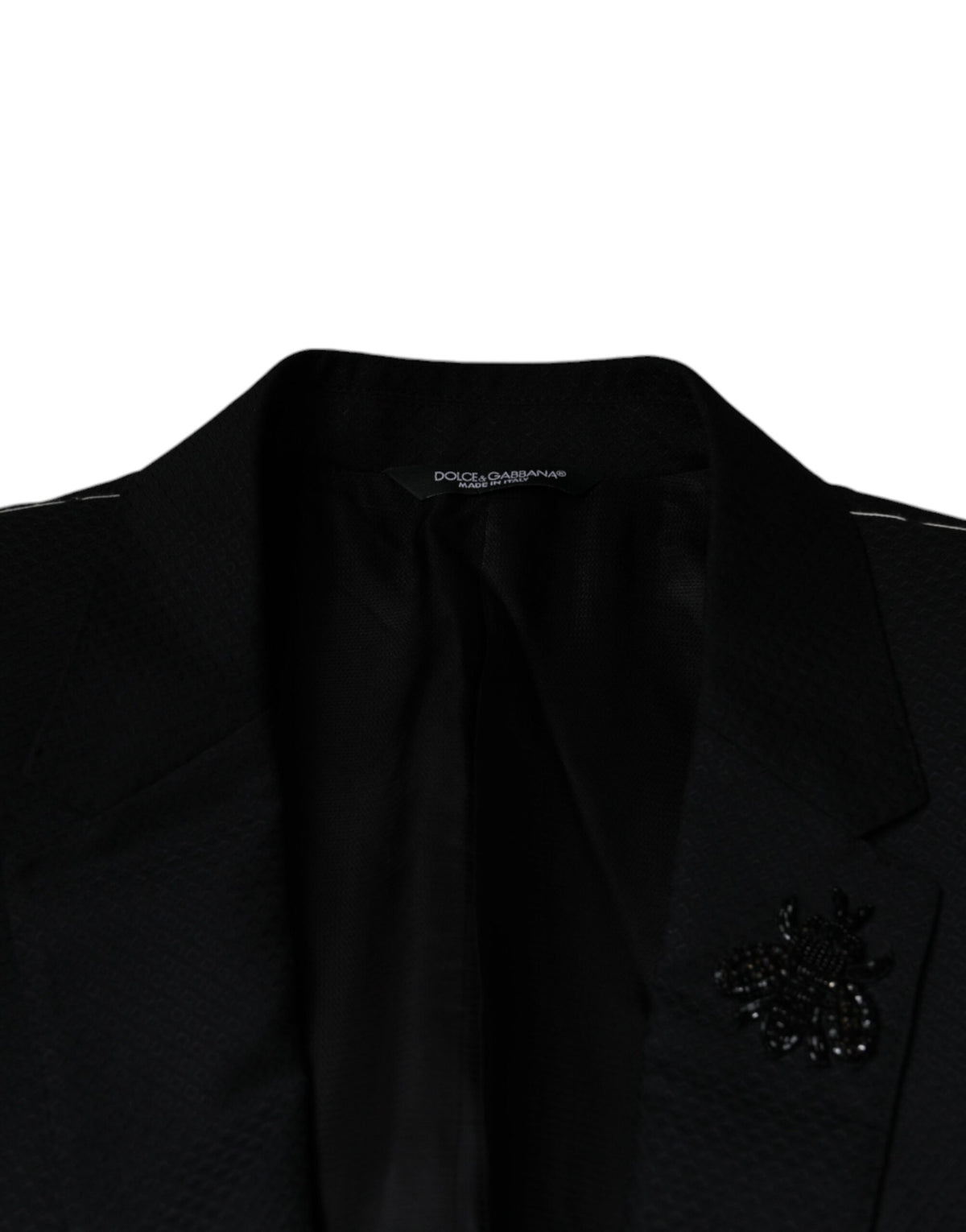 Dolce & Gabbana Men's Single Breasted Virgin Wool Blazer - Black