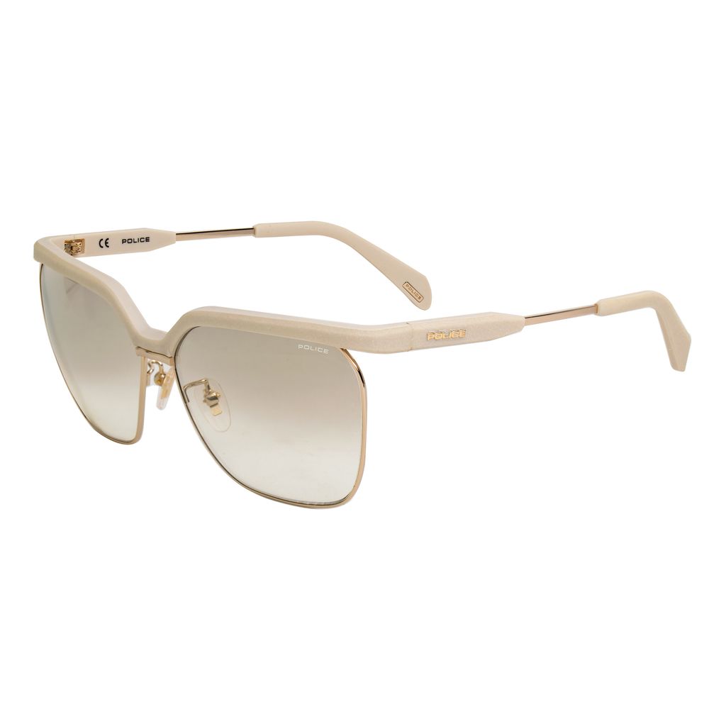 Police SPLA9662GL4G Gold Women's Sunglasses with Mirrored Gradient Polarized Lens