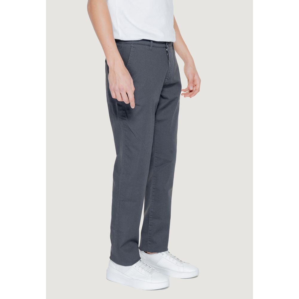 Armani Exchange Black Cotton Chino Pants