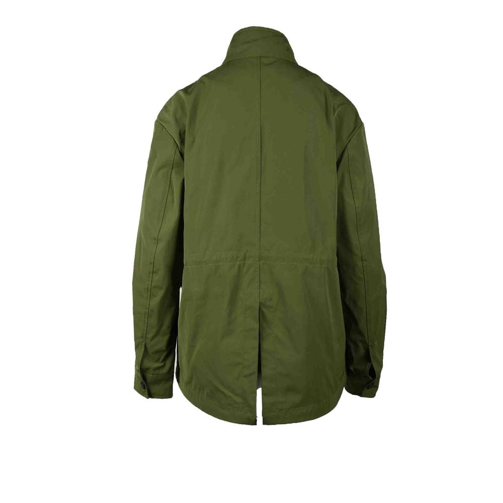 Love Moschino Women's High-Collar Cotton Polyester Jacket - Green