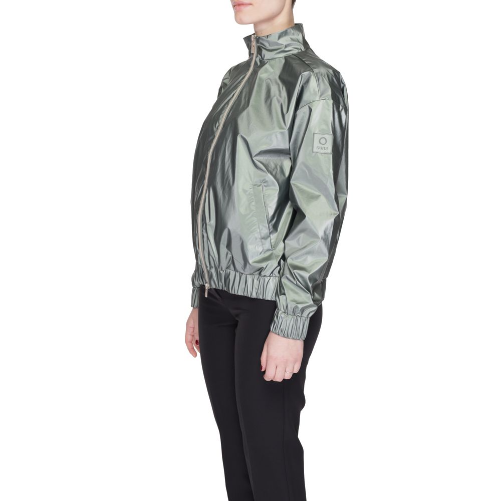 Suns Women's High-Collar Polyester Jacket - Green