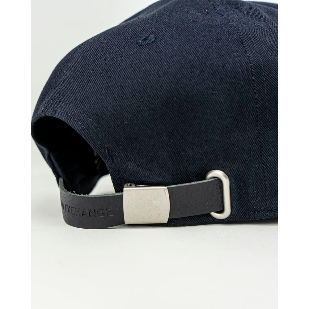 Armani Exchange Blue Cotton Baseball Hat